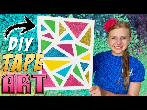 Giant Tape Art Tutorial PLUS GLITTER! || Art with Alyssa