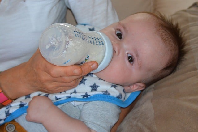 bottle feeding baby