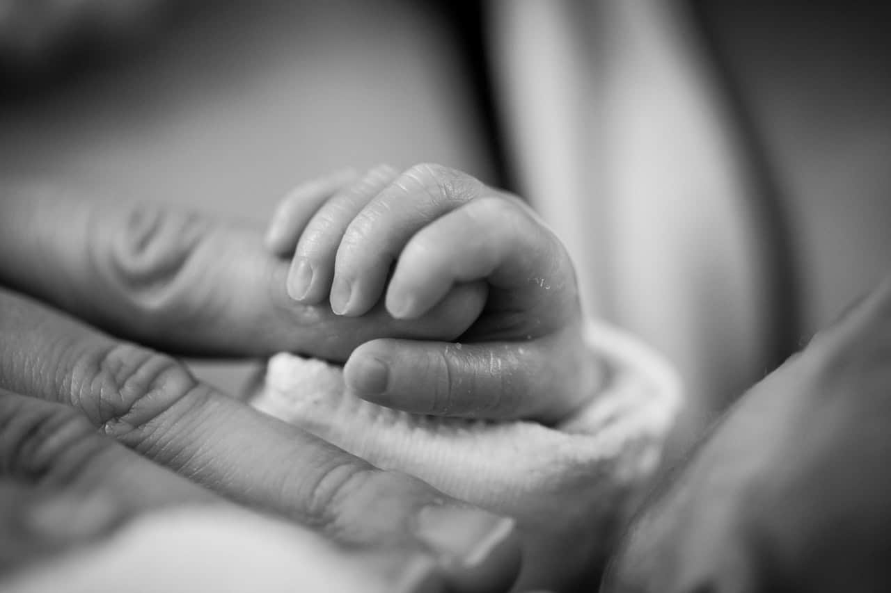 newborn care monochrome