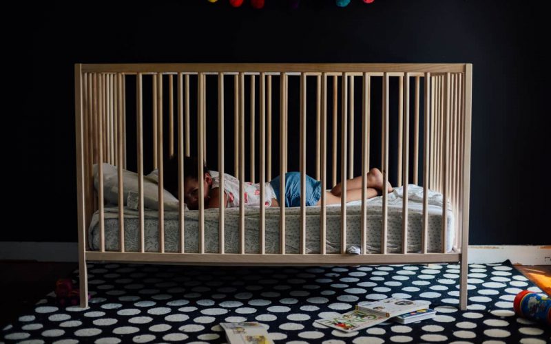dark baby bedroom