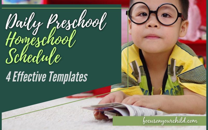 Daily Preschool Hoomeschool Schedule - 4 Effective Templates
