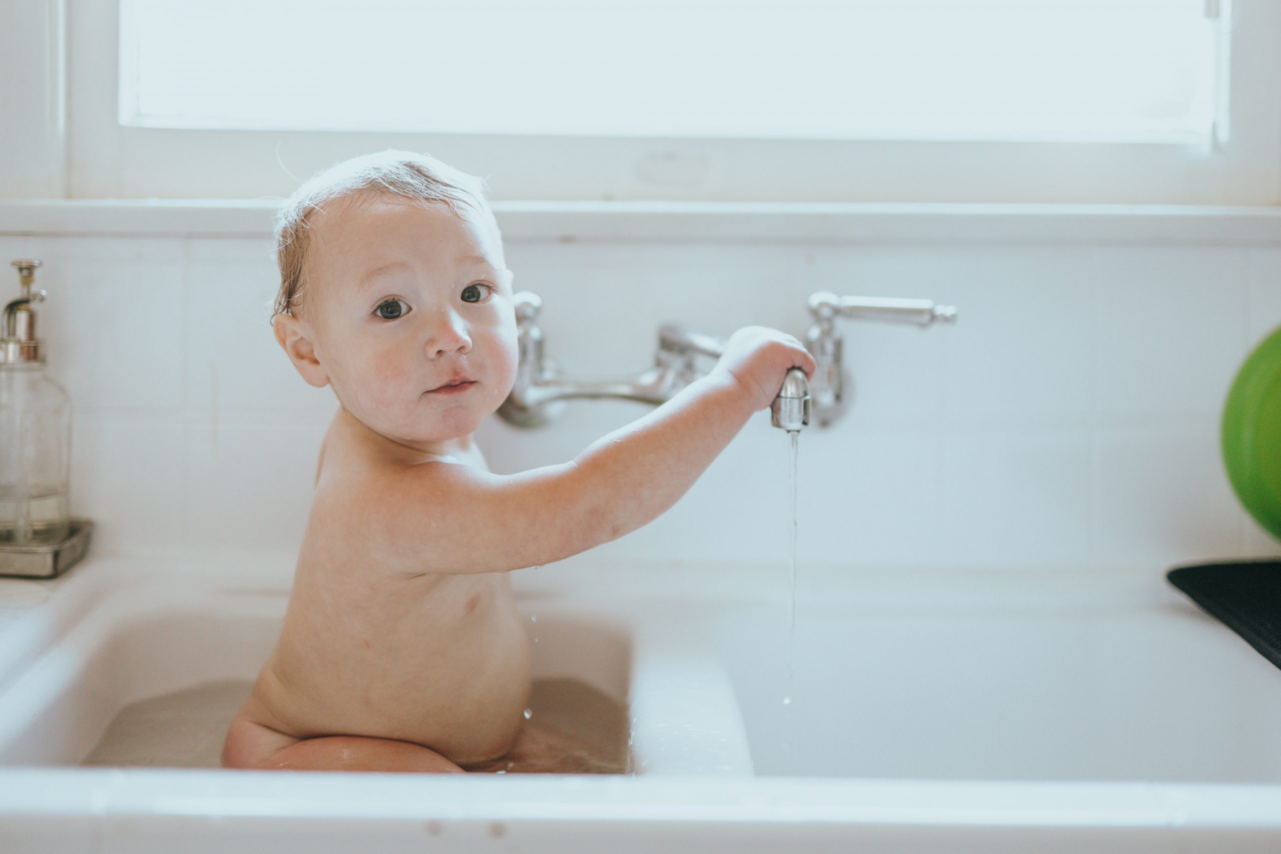 baby in bath