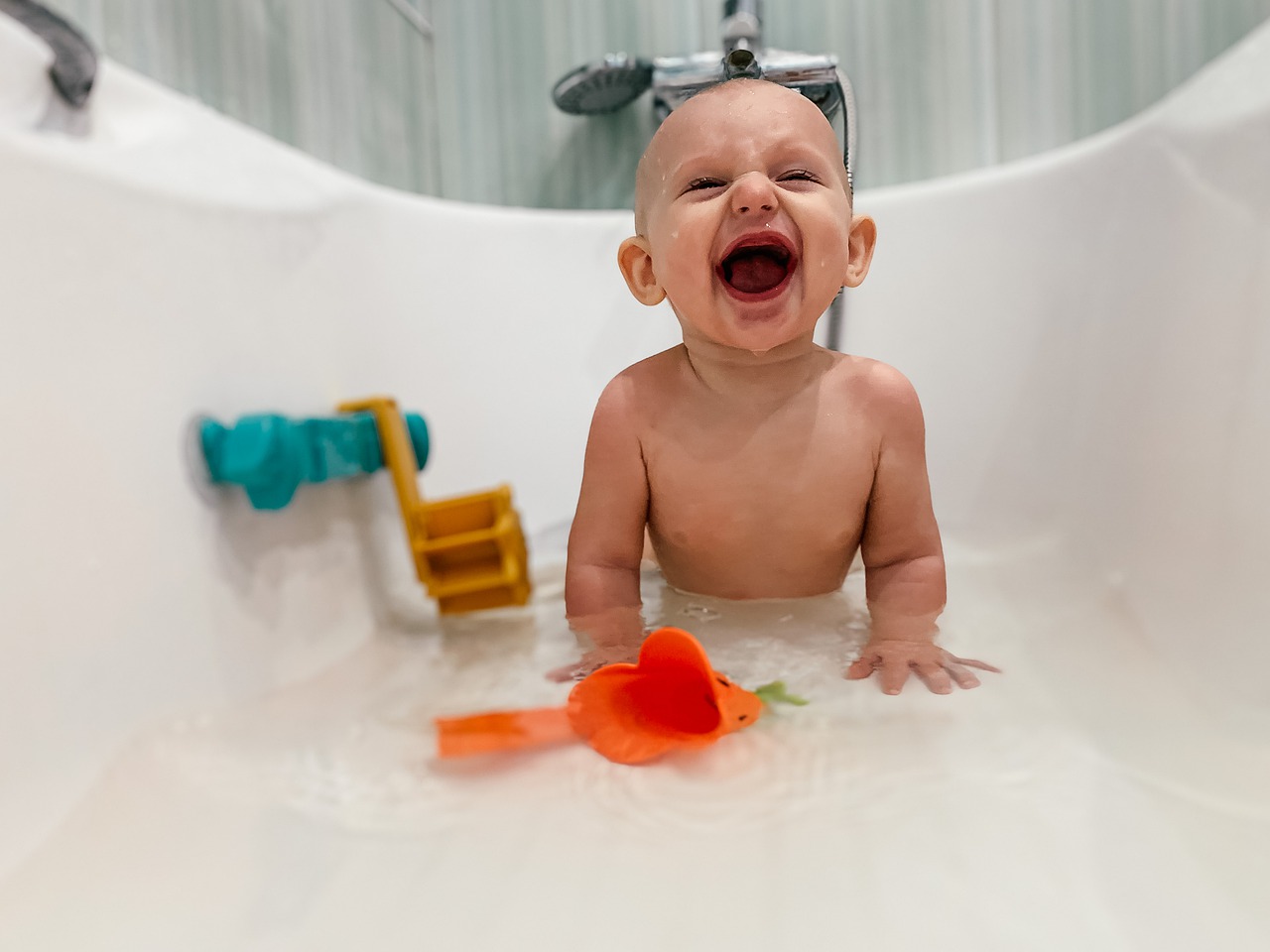 low water bath baby