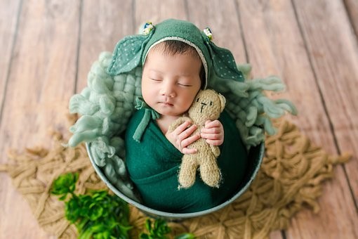 cute baby green