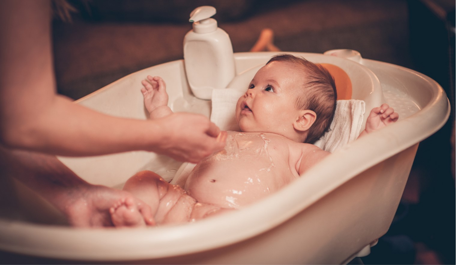 kid in bath