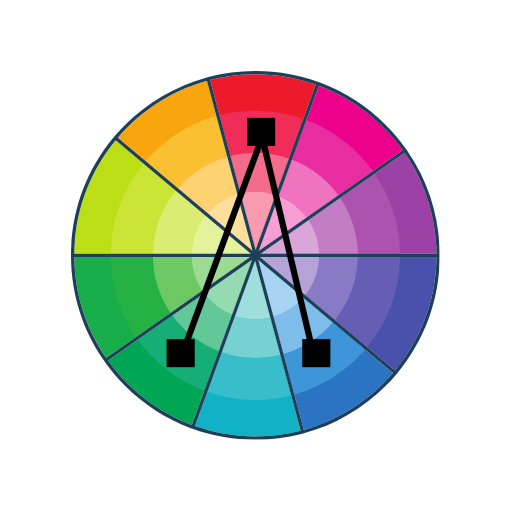 split-complementary color schemes