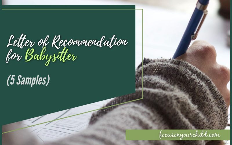 Letter of Recommendation for Babysitter (5 Samples)