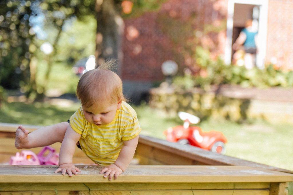 baby going over a ledge