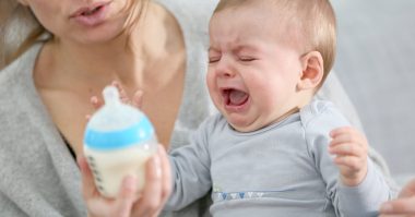 baby refusing to drink from a bottle