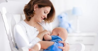 mom breastfeeding her baby