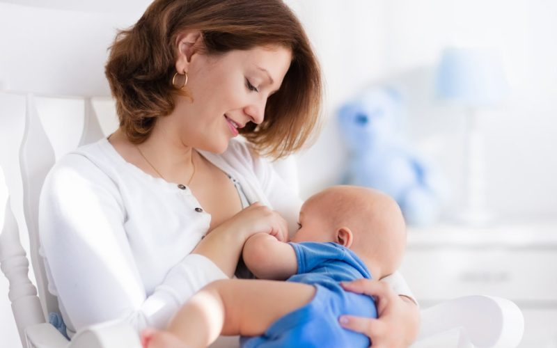 mom breastfeeding her baby