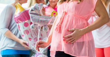 Pregnant girl celebrating baby shower
