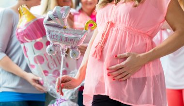 Pregnant girl celebrating baby shower