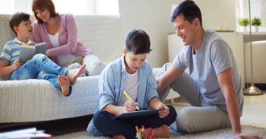 family spending time together
