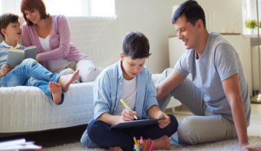 family spending time together