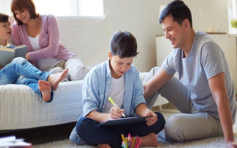 family spending time together