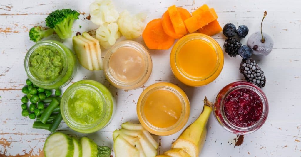 baby food on glass jar