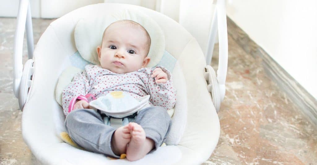 cute baby on a swing