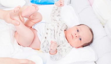 changing baby's diaper