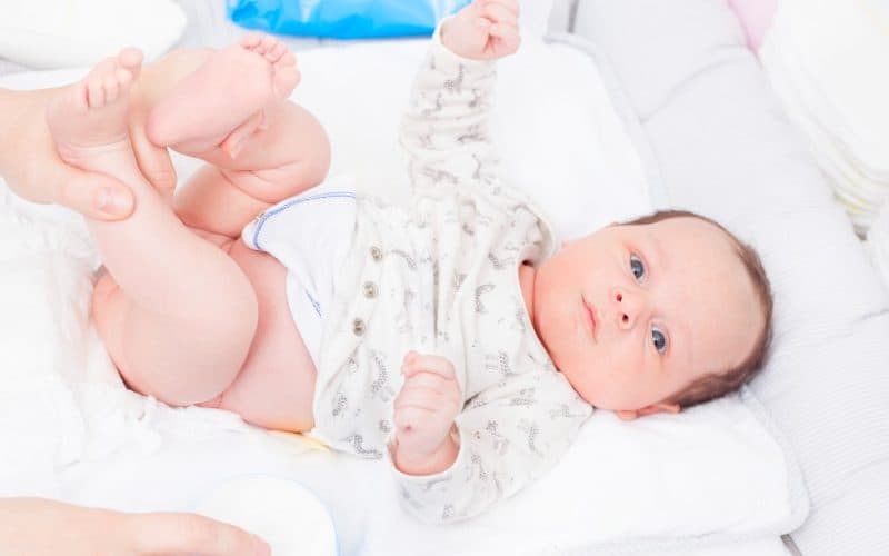 changing baby's diaper