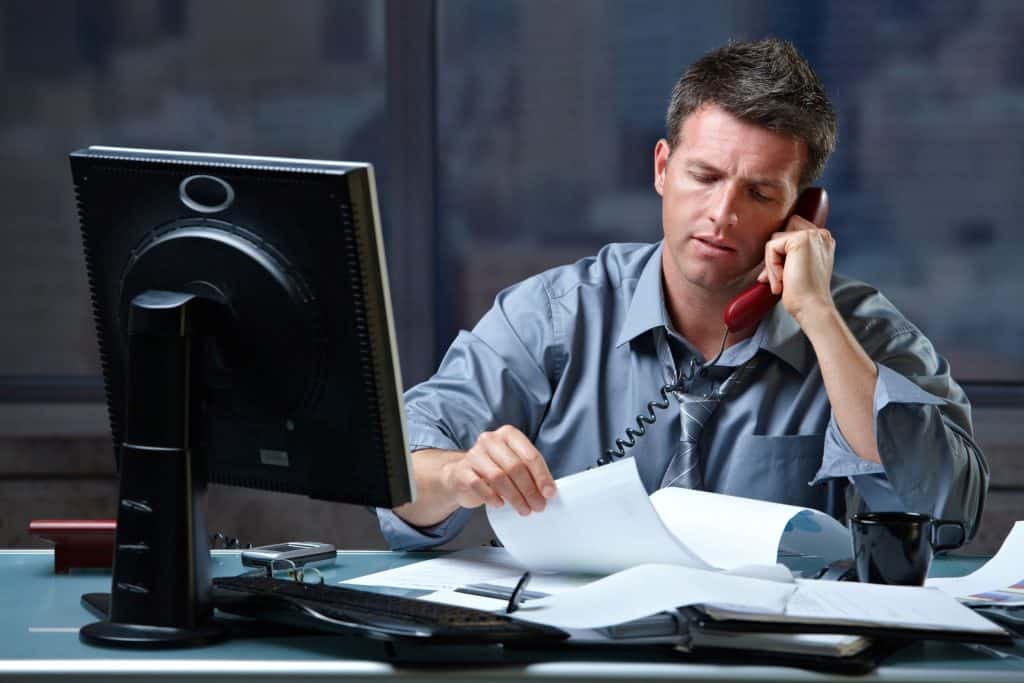 man talking to someone on a phone