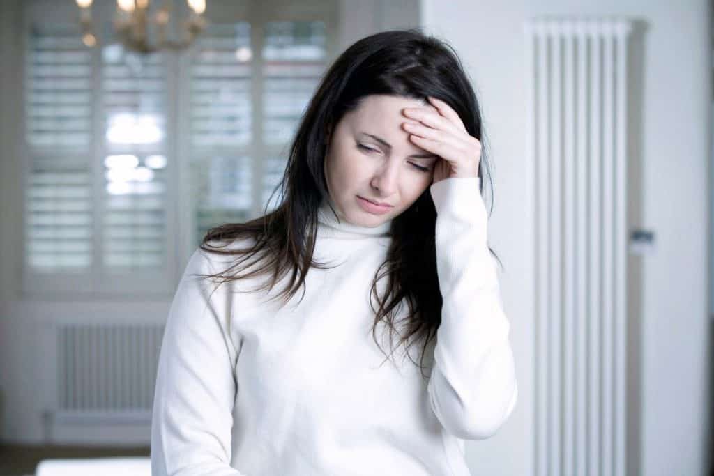 woman having a headache