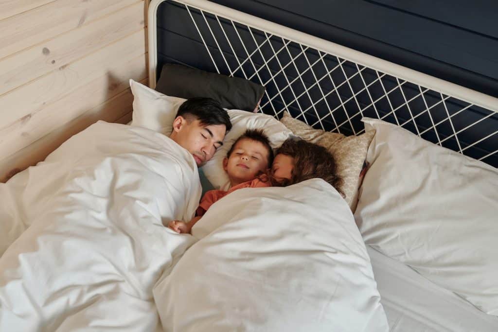 family sleeping together