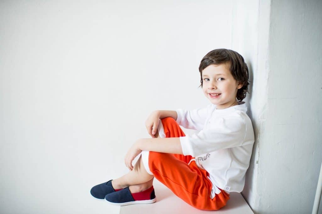 portrait of a boy smiling