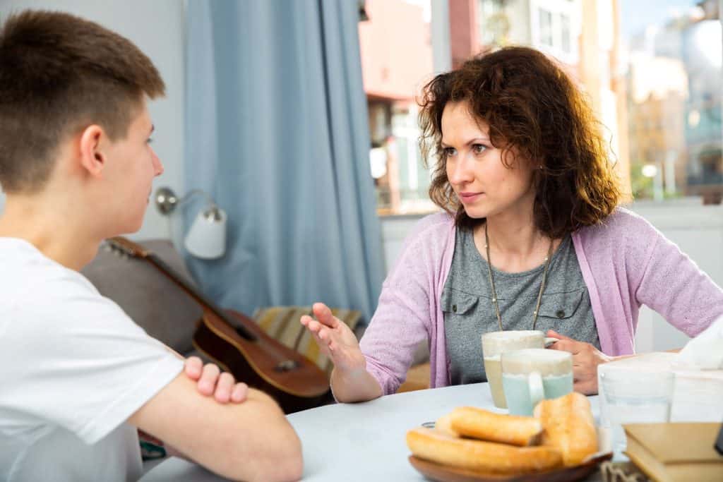 woman scolding her child