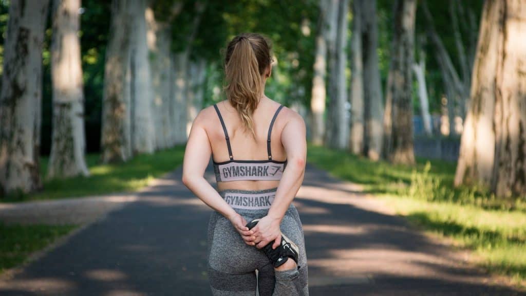 woman stretching