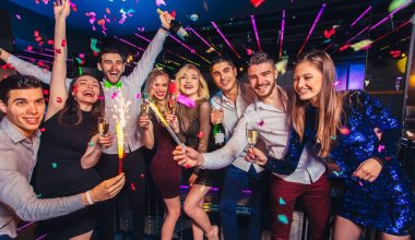 friends having fun on a party