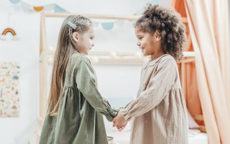 girls playing