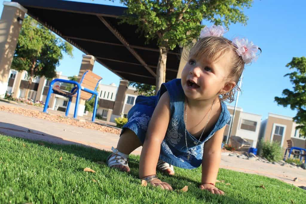 baby on grass