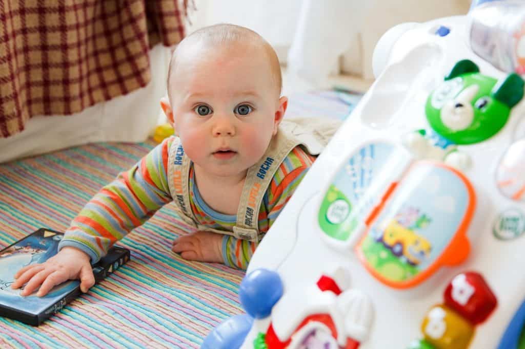 cute baby looking directly at the camera