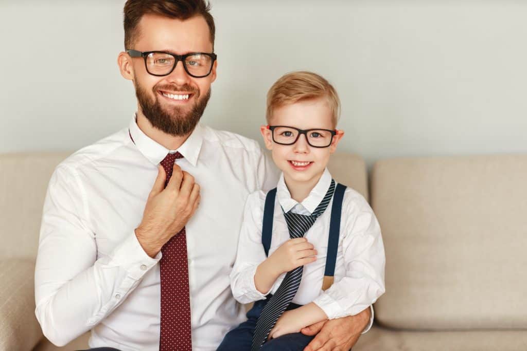 father and son matching outfit