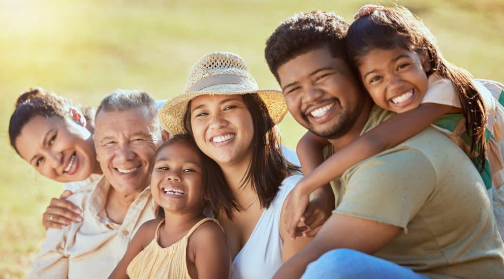 portrait of a happy family