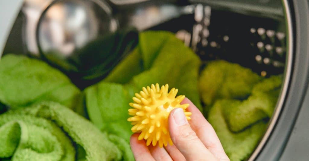 putting dryer ball on dryer