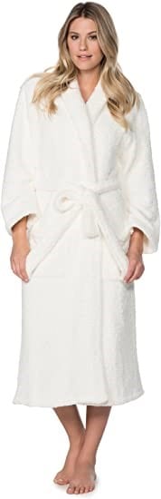 woman wearing white robe