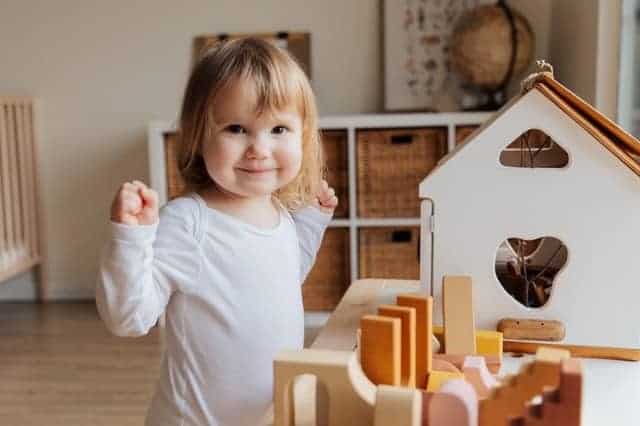 toddler smiling