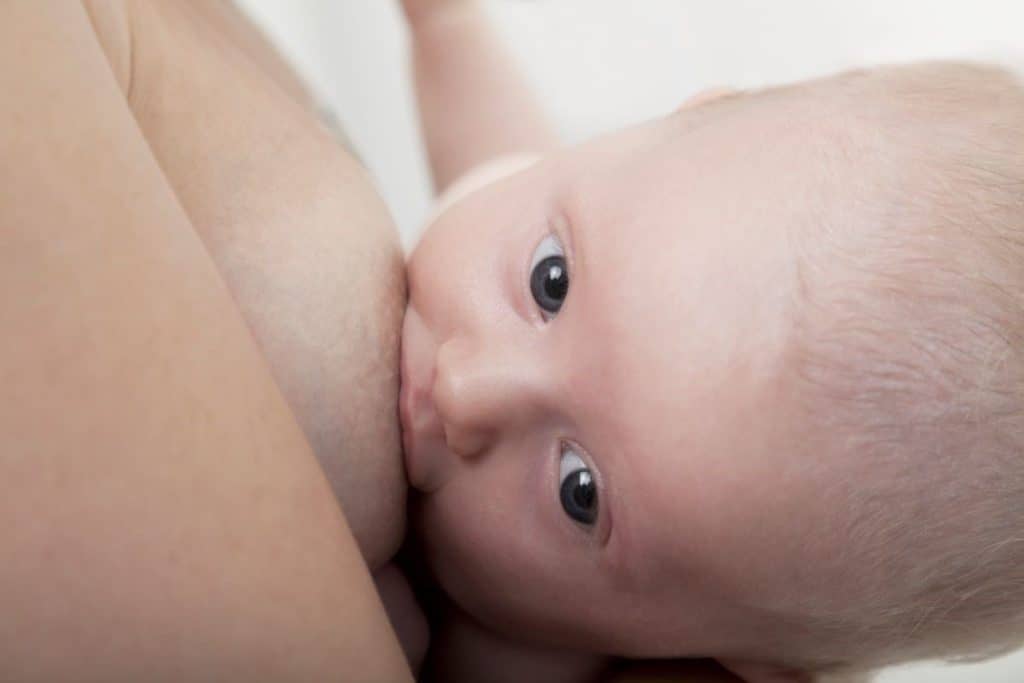 baby drinking breastmilk