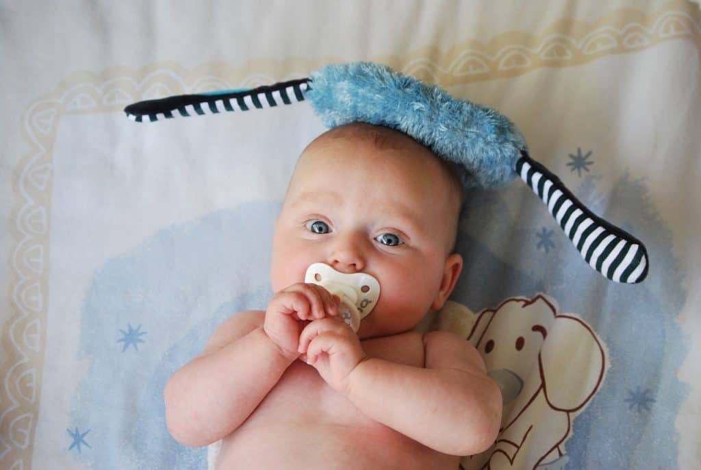 baby with pacifier