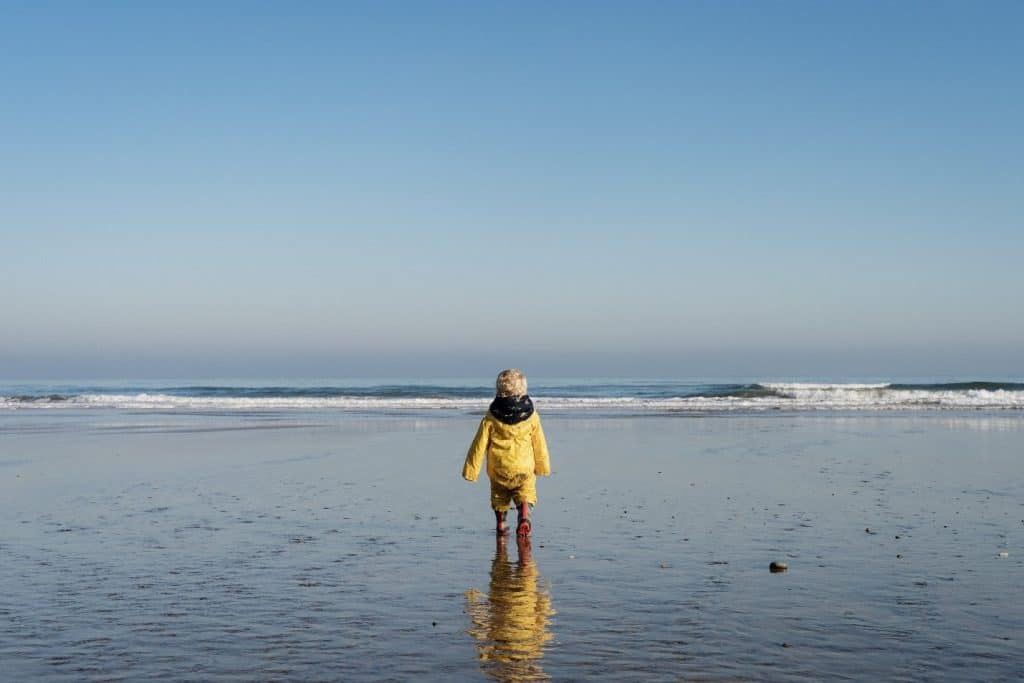 little girl on a beach