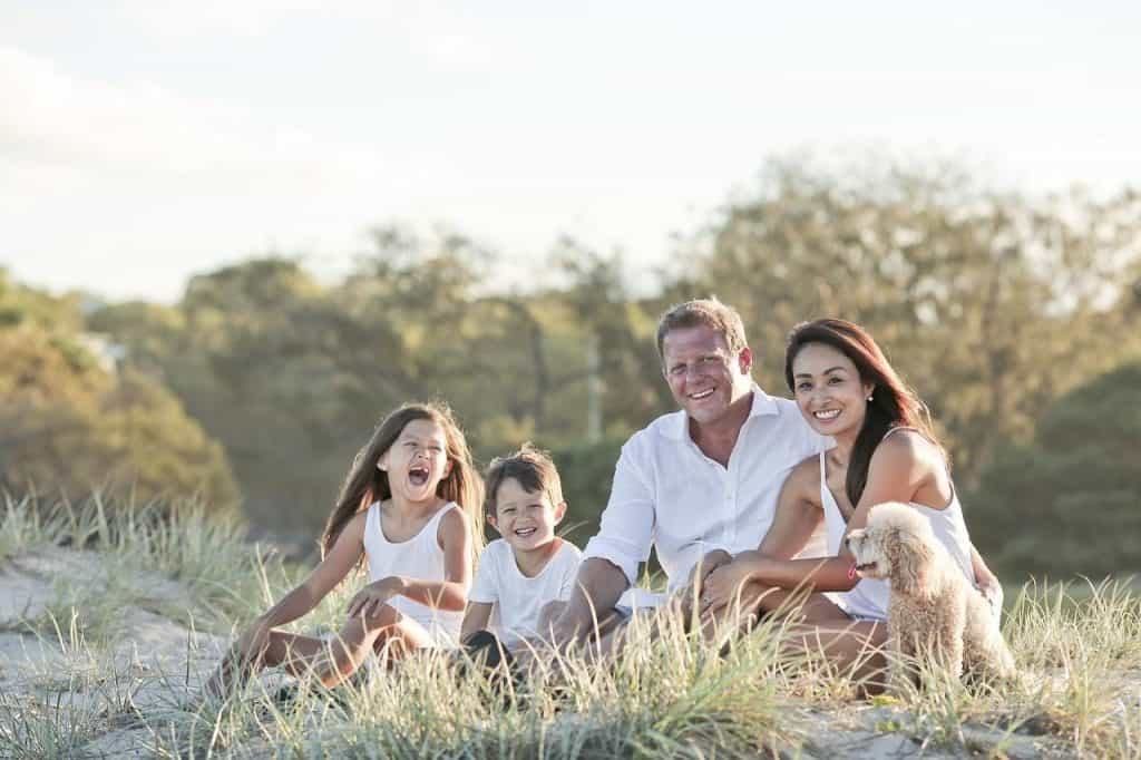 portrait of a happy family