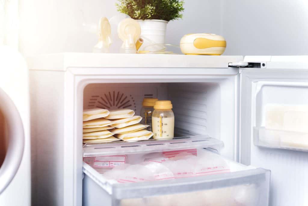 breast milk on fridge