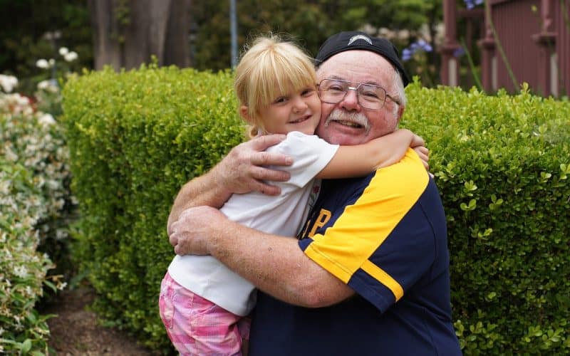 grandpa and grandchild
