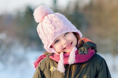 little girl wearing winter attire
