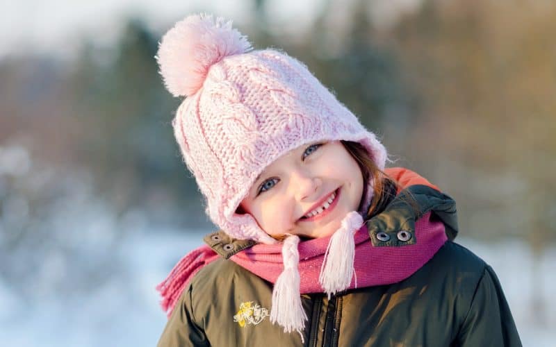 little girl wearing winter attire