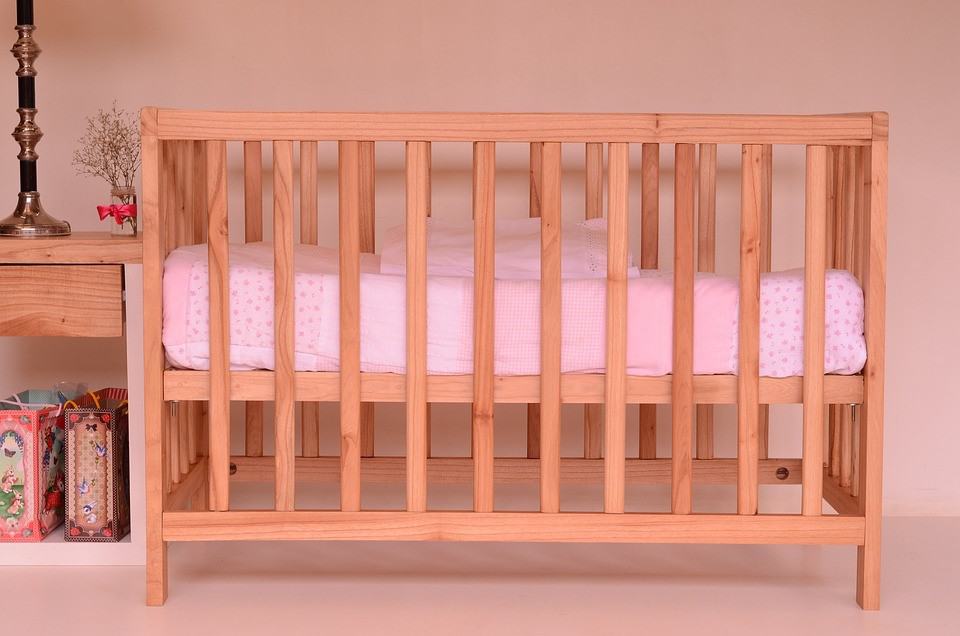 wooden crib