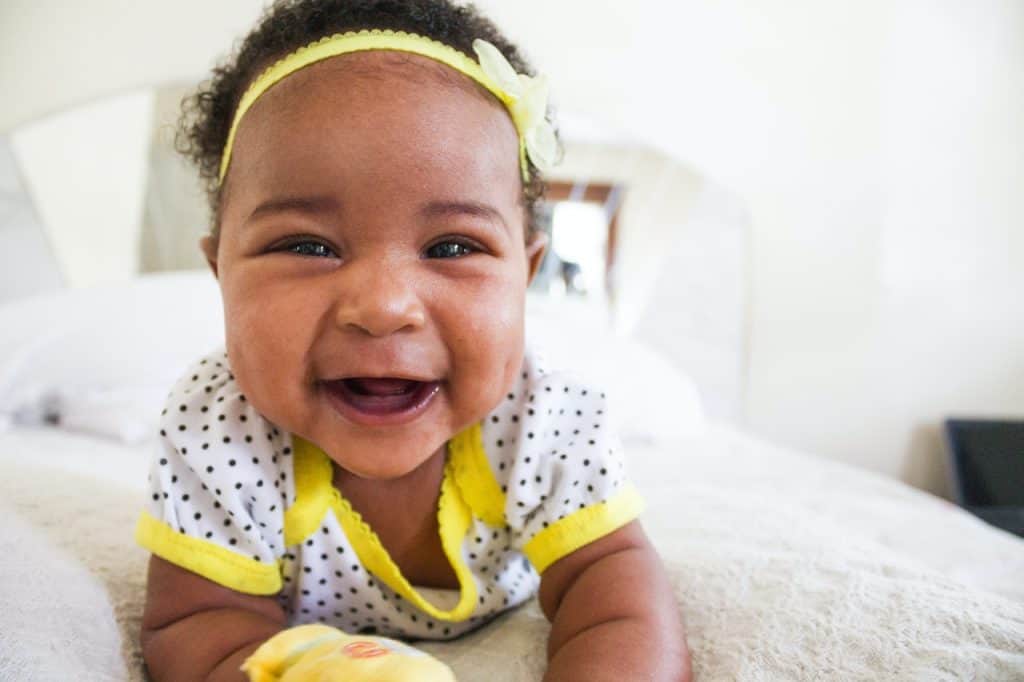 cute baby girl smiling