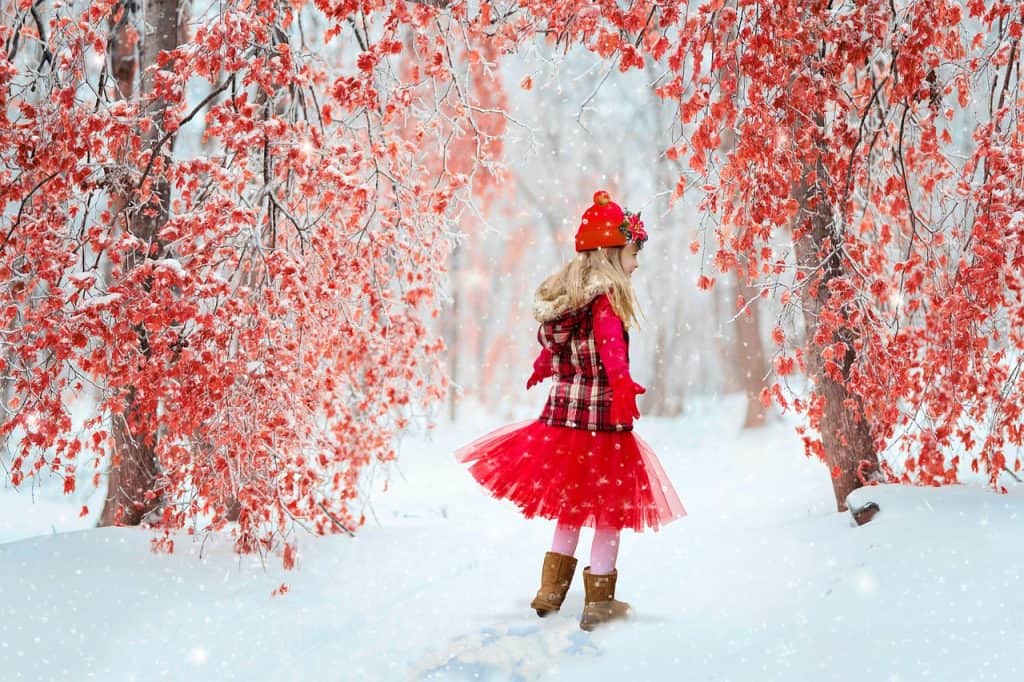 girl on snow